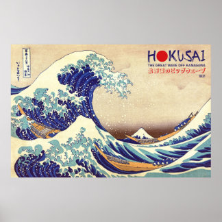Affiche La Grande Vague au large de Kanagawa - Estampe d'a
