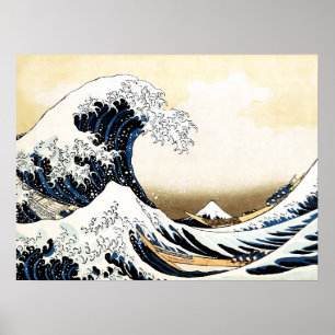 Affiche La Grande Vague au large de Kanagawa Hokusai, art