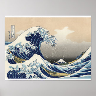 Affiche La Grande Vague au large de Kanagawa par Hokusai |