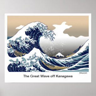 Affiche "La Grande Vague au large de Kanagawa" par Hokusai