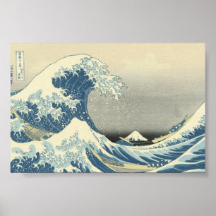 Affiche "La Grande Vague" peinture japonaise c. 1830-1832