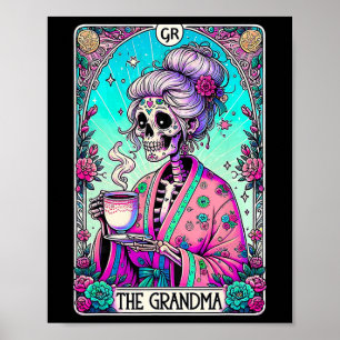 Affiche La Grandma Tarot Card Skeleton Mothers Day Witch