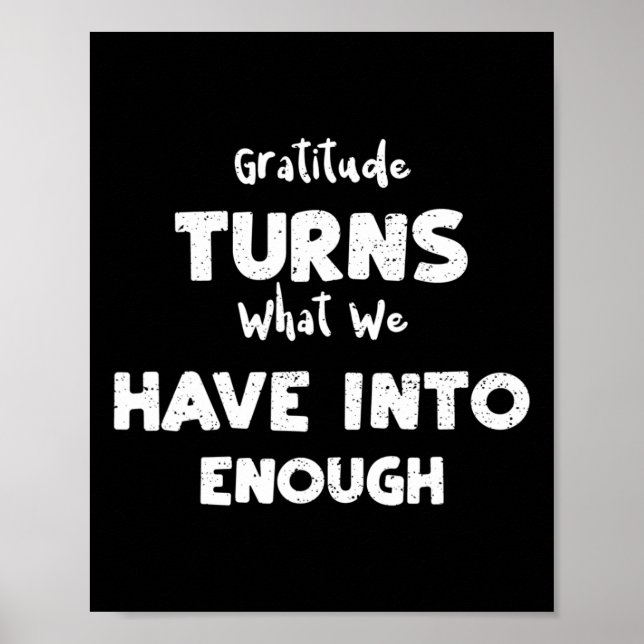 Affiche La Gratitude De Noël Transforme Ce Que Nous Avons  (Devant)