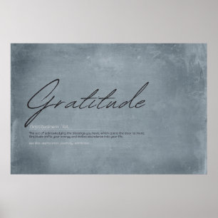 Affiche La gratitude est l'attitude : élevez votre vie