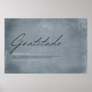 Affiche La gratitude est l'attitude : élevez votre vie 