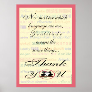 Affiche La gratitude signifie la même chose dans n'importe