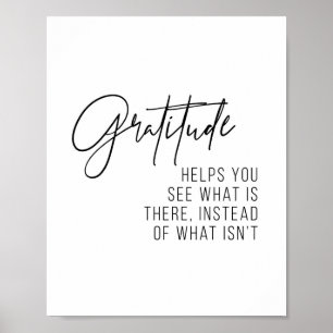 Affiche La Gratitude Vous Aide À Voir Ce Qu'Il Y A...