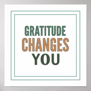 Affiche La gratitude vous change Psaume 107 1 Spirituel