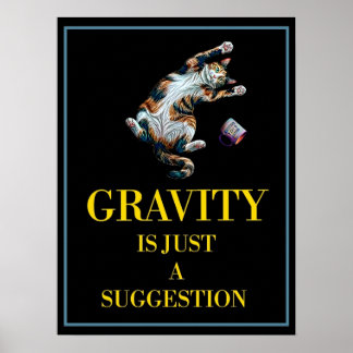 AFFICHE LA GRAVITÉ N'EST QU'UNE SUGGESTION