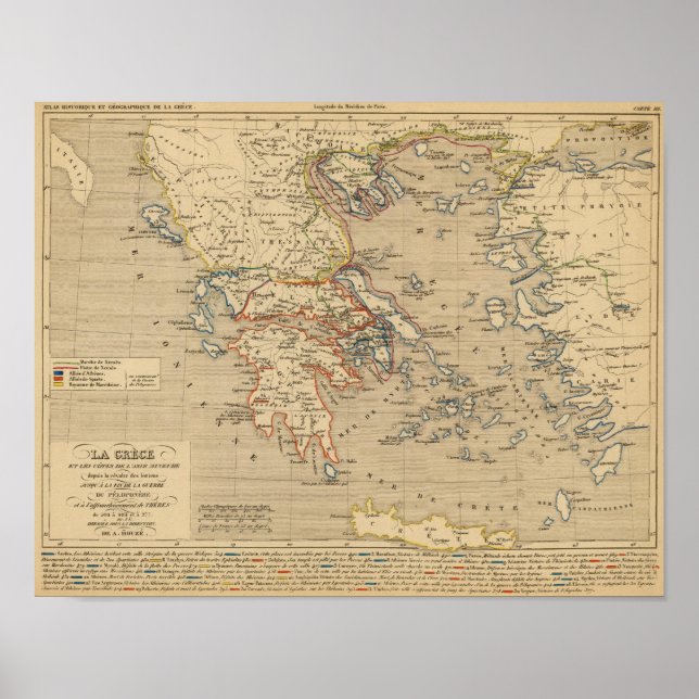 Affiche La Grece, les cotes de l'Asie Mineure (Devant)