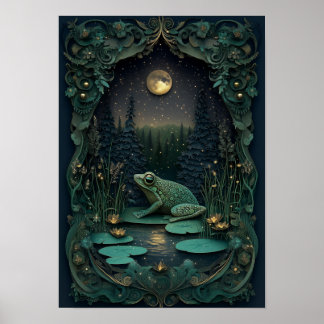 Affiche La grenouille | L'été Art Forêt
