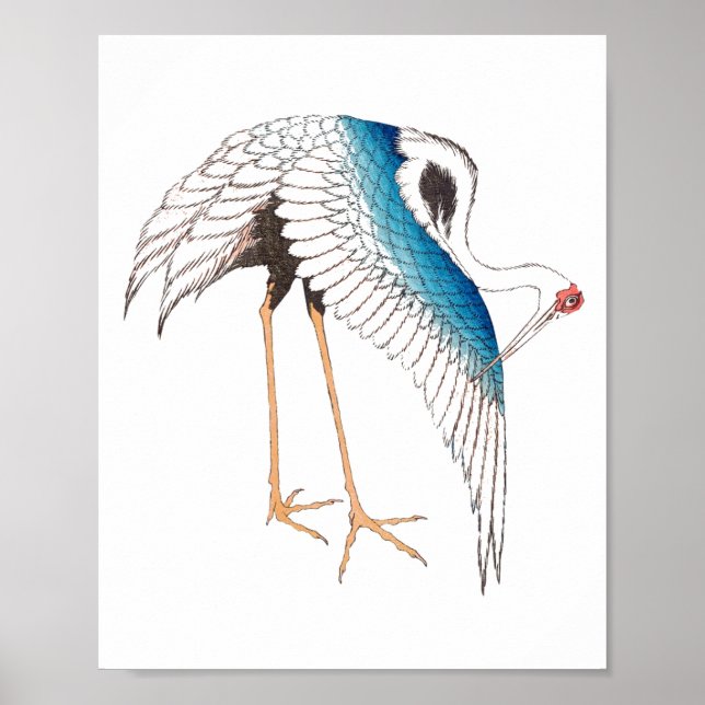 Affiche La grue d'Hokusai (Devant)