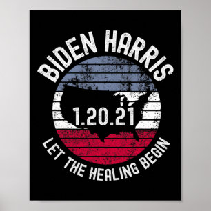 Affiche La guérison commence Biden Harris Inauguration 202