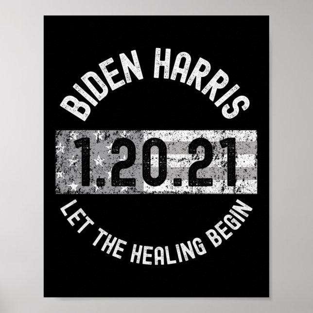 Affiche La guérison commence Biden Harris Inauguration 202 (Devant)