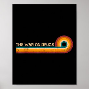 Affiche La guerre contre la drogue La rétro Stripes Musici