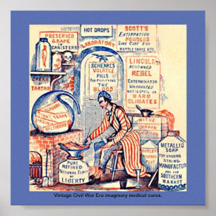 Affiche La guerre Vintage, imaginaire, la quack Medicine