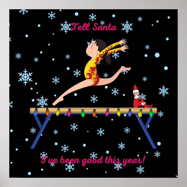 Affiche La gymnastique dit à Père Noël que j'ai été bon ce (Devant)