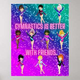 Affiche La gymnastique est meilleure avec des amis Super S
