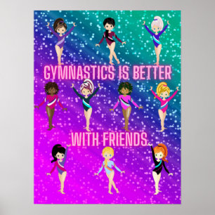 Affiche La gymnastique est meilleure avec des amis Super S