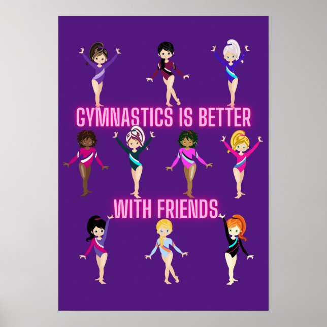 Affiche La Gymnastique Est Mieux Avec Les Amis (Devant)