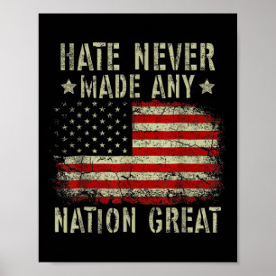 Affiche La haine du drapeau rétro n'a jamais fait de natio