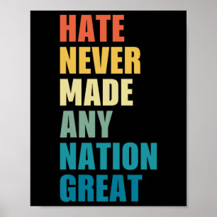 Affiche La haine n'a jamais fait de nation un grand anti-T