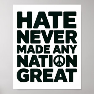 Affiche La haine n'a jamais fait de nation un grand anti-T