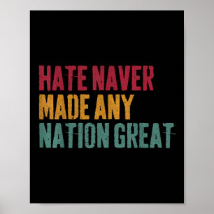 Affiche La haine n'a jamais fait de nation une grande, ant