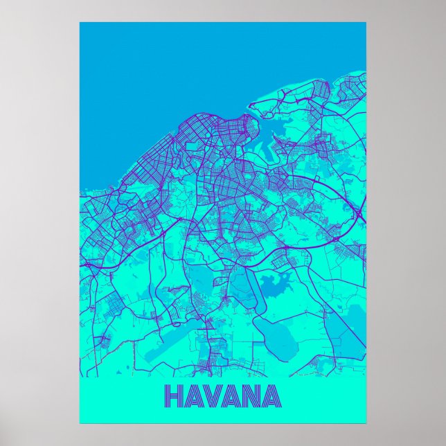 Affiche La Havane - Cuba Galaxy City Map (Devant)