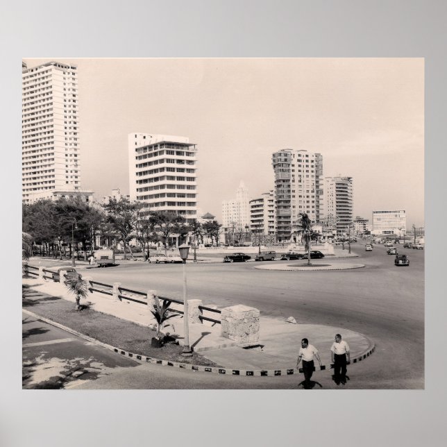 Affiche La Havane Moderne Collection Malecon des années 19 (Devant)