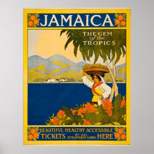 Affiche La Jamaïque, la gemme des tropiques