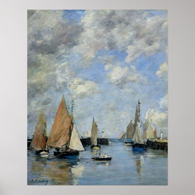 Affiche La Jetty à High Tide, Trouville (Devant)