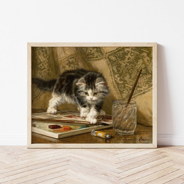Affiche La jeune artiste | Henriëtte Ronner-Knip (Créateur téléchargé)