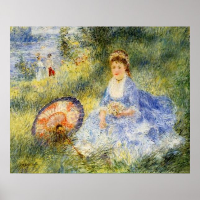 Affiche La jeune femme de Renoir avec un parapluie japonai (Devant)
