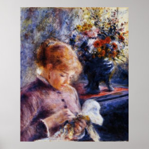 Affiche La jeune femme de Renoir coudre