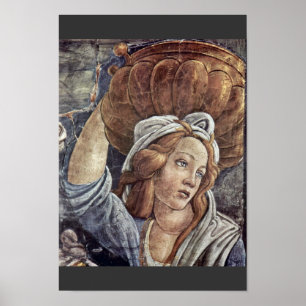 Affiche La jeunesse de Moïse, détail par Botticelli Sandro