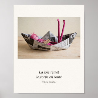Affiche La joie remet le corps en route — Série Papier