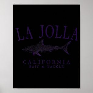 Affiche La Jolla Californie vintage plum art pêche