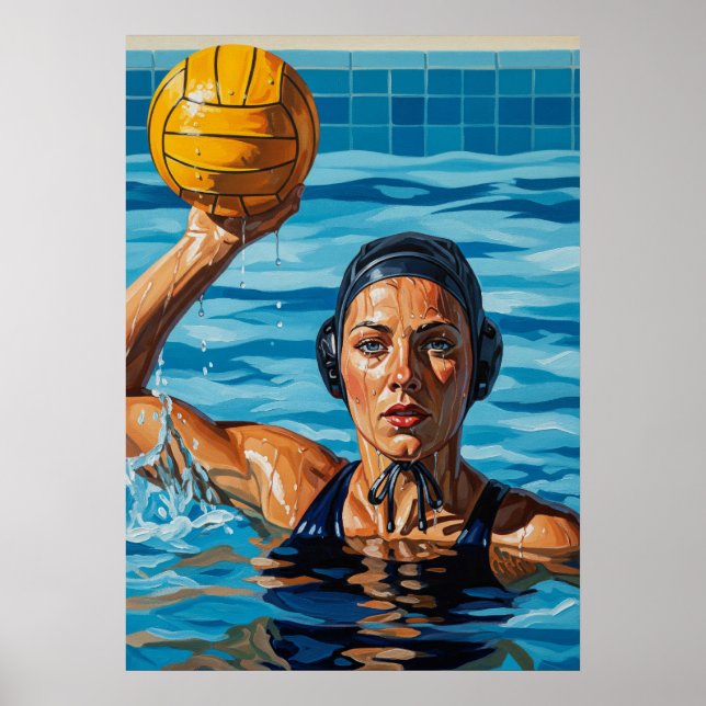 Affiche LA JOUEUSE DE WATER-POLO (Le Joueur Water Polo) (Devant)