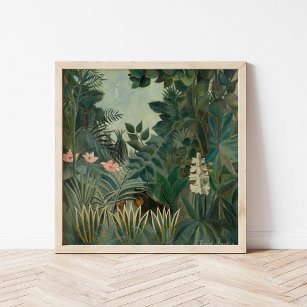 Affiche La jungle équatoriale   Henri Rousseau