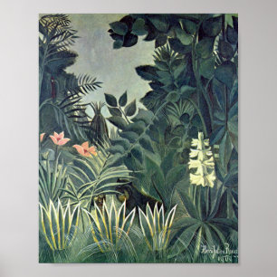 Affiche La jungle équatoriale par Henri Rousseau