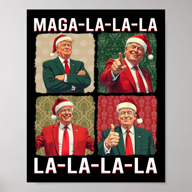 Affiche La La Donald Trump Potus 47 Mauvais Noël 3 (Devant)