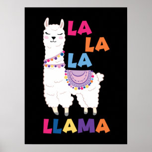 Affiche La La La Llama - Drôle Chant Llama