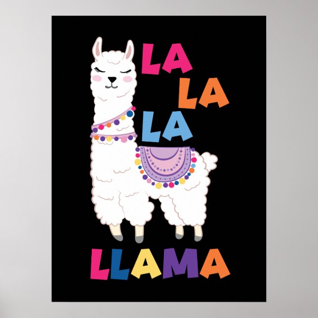 Affiche La La La Llama - Drôle Chant Llama (Devant)