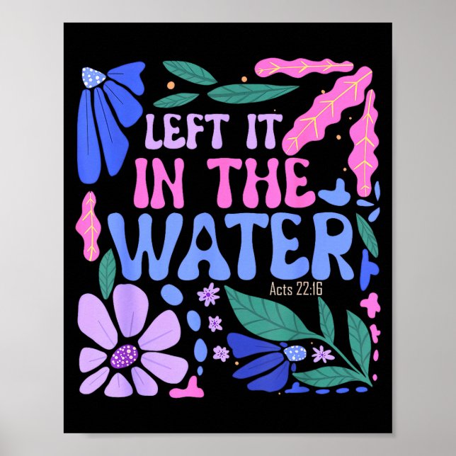 Affiche L'a Laissé Dans L'eau Baptême Chrétien Baptisé Bo (Devant)