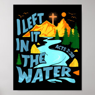 Affiche L'a laissé dans l'eau Baptême chrétien Baptisé Ch
