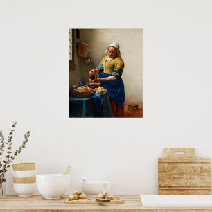 Affiche La Laitière Johannes Vermeer
