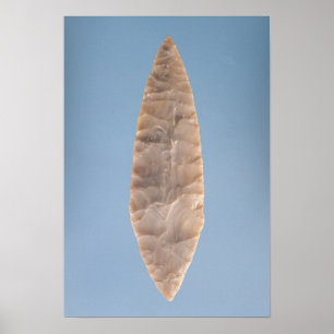 Affiche La lame de "feuille de laurier" de Solutrean, a