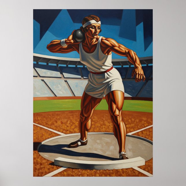 AFFICHE LA LANCEUSE DE POIDS (Devant)