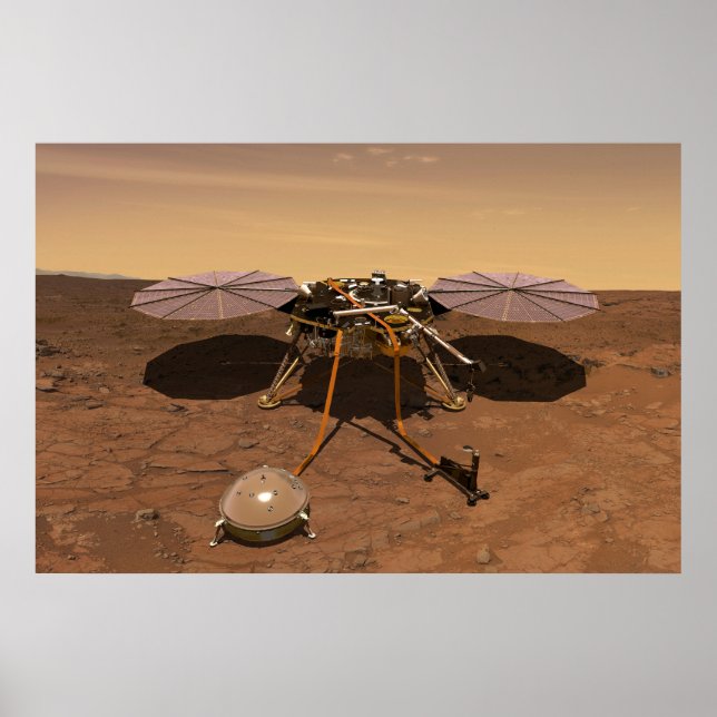 Affiche La Landre D'Insight Fonctionnant Sur La Surface De (Devant)